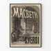 Vintage poster van het opera Macbeth van C. Verdi