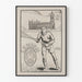 Vintage poster van lacrosespeler Lehigh University