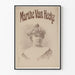 Vintage portretposter Marthe Van Hecke in oude stijl