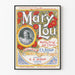 Vintage poster Mary Lou - Retro muzikale muurdecoratie