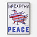 Muurschildering McCarthy Peace met gestreepte duif Poster