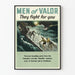 Militaire poster 'Men of Valor' - Landingsactie op Duitse onderzeeër