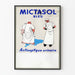 Vintage reclameposter Mictasol Blauw urine-antiseptisch