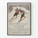 Vintage poster van de internationale skiwedstrijd in Zakopane 1911