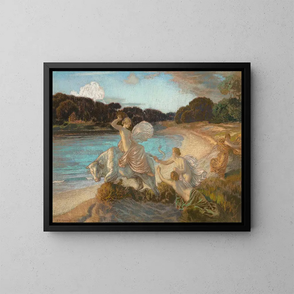 L'enlèvement d'Europe - Émile-René Ménard — framed artwork on a wall