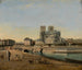 Het hoofdeinde van Notre-Dame gezien vanaf de Tournelle-kade - Émile Harrouart — weergave van het kunstwerk