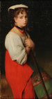 Bergère Italiaanse schilderij - Émile Lévy — weergave van het kunstwerk