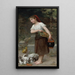 Voeden van de Konijnen - Émile Munier — ingelijst kunstwerk aan de muur