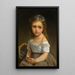 Meisje met een mandje pruimen - Émile Munier — weergave van het kunstwerk
