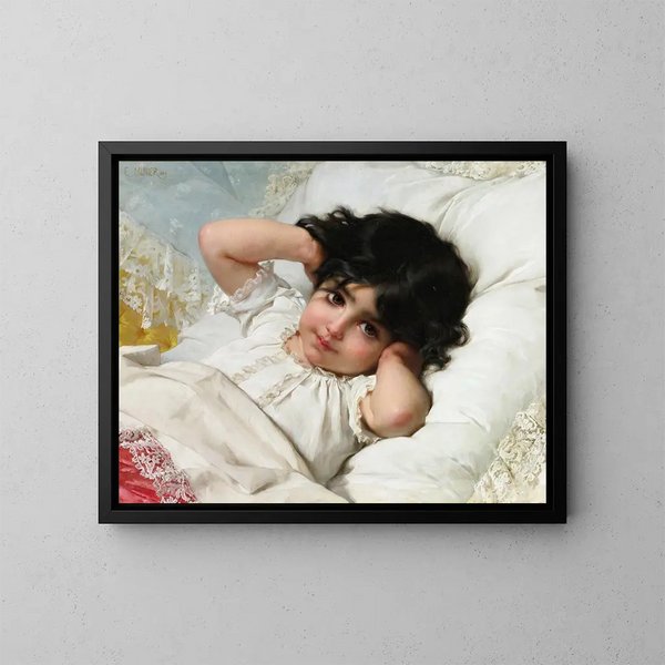 Portrait of Marie-Louise - Émile Munier — framed artwork on a wall