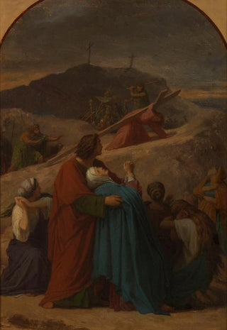 mile Signol - Jsus portant sa croix La Vierge sur le chemin du Calvaire.webp
