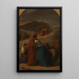 mile Signol - Jsus portant sa croix La Vierge sur le chemin du Calvaire.webp