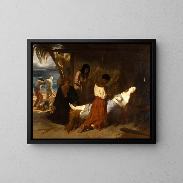 The Death of the Virgin - Émile Signol — framed artwork on a wall