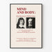 Poster tentoonstelling Geest en Lichaam René Descartes en William James