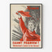 Vintage poster in rood en zwart Heldendankbaarheid