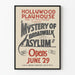 Vintage Hollywood Poster Mysterie van Broadwalk Asylum