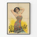 Vintage poster Nangita vrouw in bloemenjurk art deco