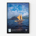 Traditional Polynesian Boat Poster on the Ocean