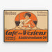 Vintage poster Café des Westens Neubau Opening — ingelijst kunstwerk aan de muur
