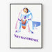 Decoratieve poster Neurasthenie - Illustratie Melancholische Pierrot