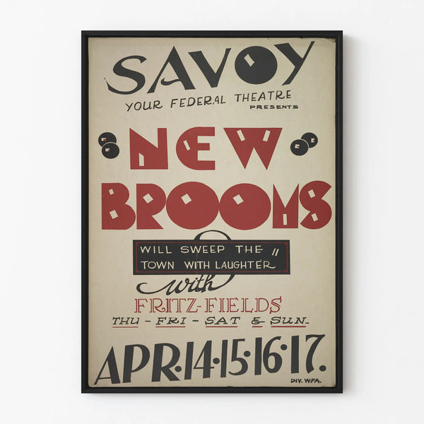 Vintage Poster Nieuwe Bezems - Theaterdecoratie Savoy