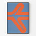 Poster ontwerp abstract Sven Lukin blauw en oranje