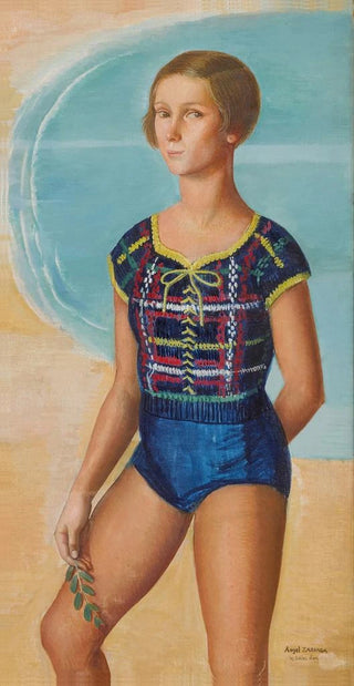 ngel Zrraga - Baigneuse cte dmeraude Portrait of Martine Abraham.webp
