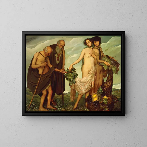 Le Don - Ángel Zárraga — ingelijst kunstwerk aan de muur