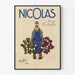 Vintage poster Nicolas fijne flessen nectar bezorger