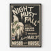 Vintage poster Night Must Fall - Theater en Horror Drama
