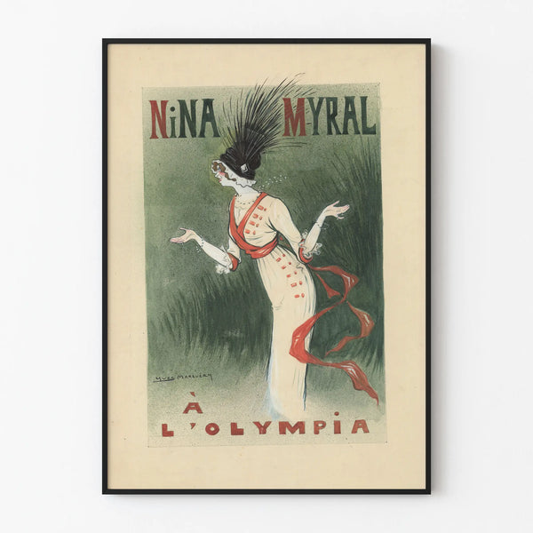 Vintage poster van Nina Myral in de Olympia