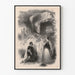 Artistieke vintage poster scène Norma in zwart en wit