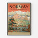 Vintage poster Noorwegen – Land van de Middernachtzon