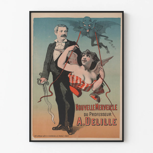 Vintage poster Nieuwe Wonder van Professor A. Delille