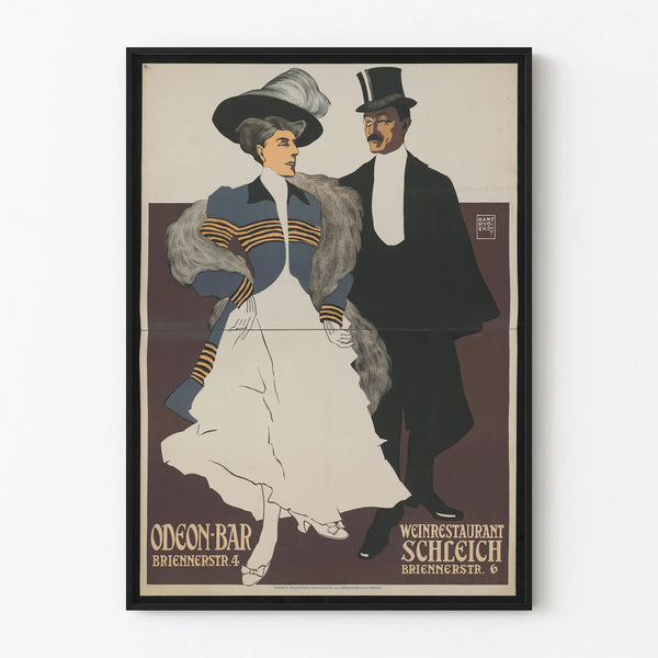 Vintage poster Odeon Bar München voor elegante wanddecoratie