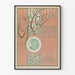 Vintage poster "Of Course" met bloemendessin en portret