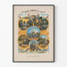 Vintage poster die de carrière van Old John Brown illustreert
