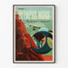 Retroposter Olympus Mons - Top van de hoogste berg in het zonnestelsel