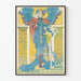 Vintage poster Omega zonder ketting met gevleugelde dame en fiets