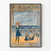 Vintage poster van Long Island Sound strand en zwemmen