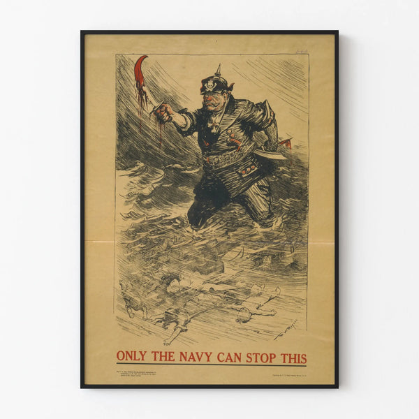 Vintage poster van Amerikaanse maritieme propaganda