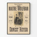 Poster Opéra-Comique Meester Wolfram Muziek Ernest Reyer