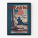 Vintage poster Our Flag Is There met Amerikaanse vlag
