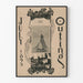 Vintage poster uit juli 1895 - Zeilboot en Art Nouveau-illustratie