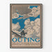 Vintage poster van Outing magazine door Caspar Whitney