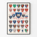 Poster van de wapenschilden van de colleges van de Universiteit van Oxford