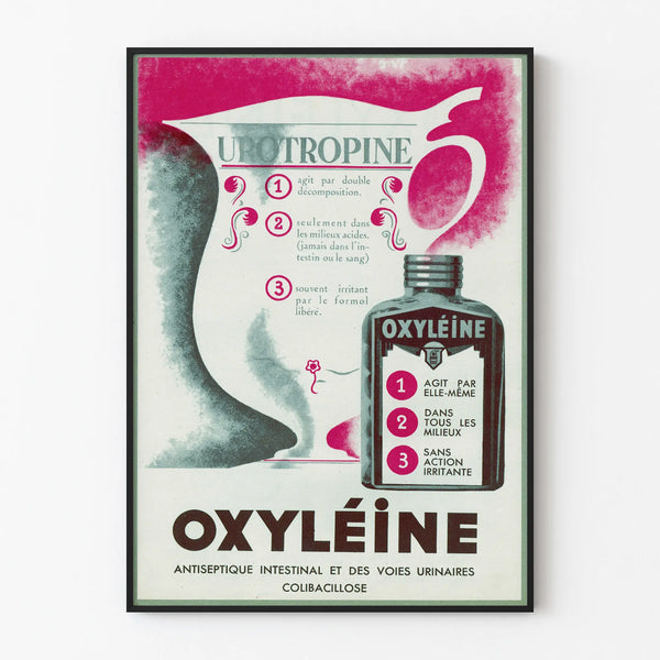Vintage poster Oxyléine antiseptisch muurdecoratie