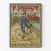 Vintage poster van fietsen P. Fageot, Frans merk, Lyon