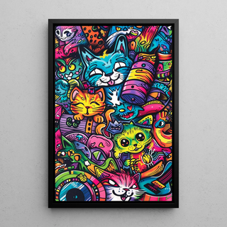 Pop Art Affiche - Feline Jungle