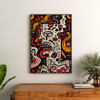 Pop Art Affiche - Gedeconstrueerd Gezicht